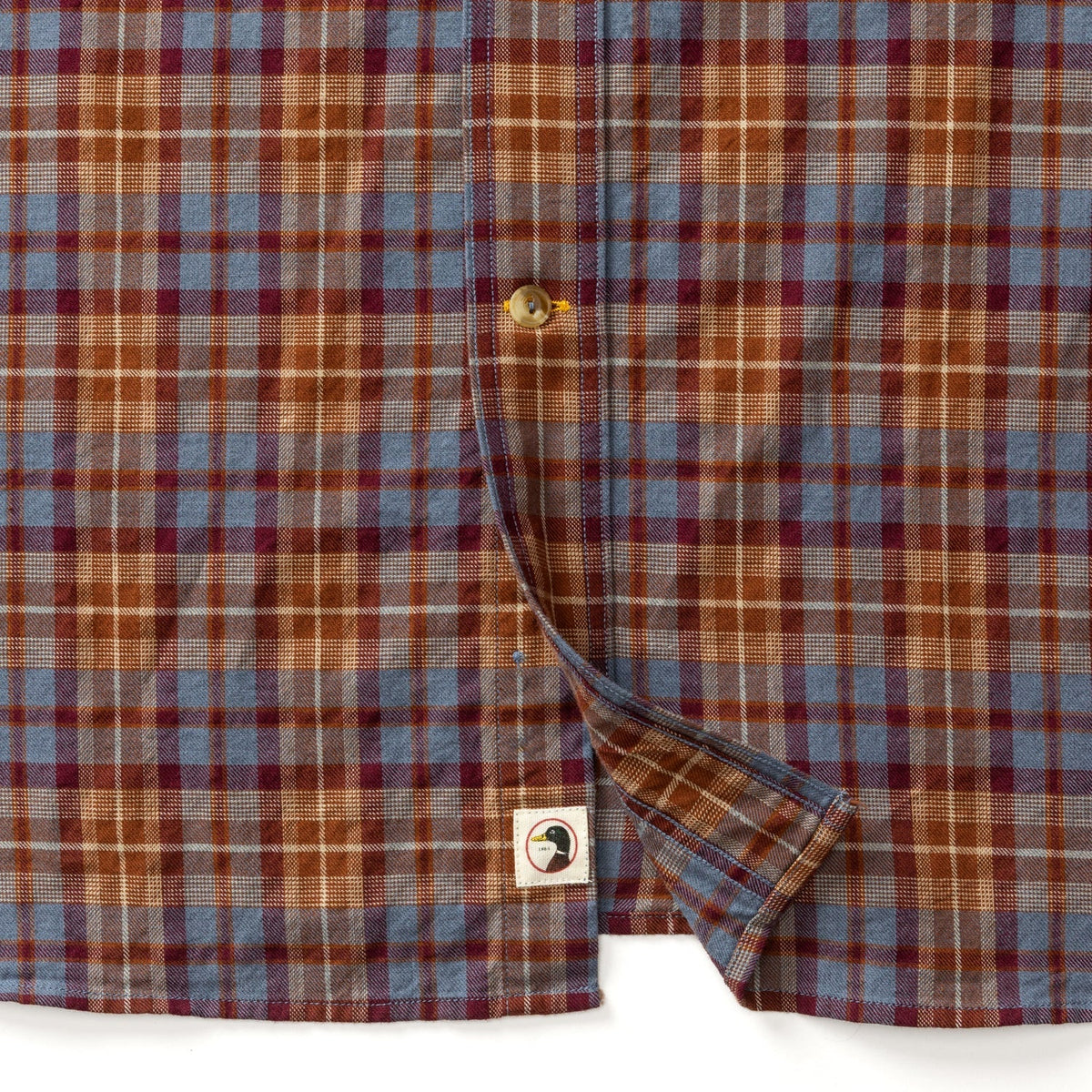 DUCK HEAD Men's Sport Shirt Duck Head Houser Plaid Saddle Brown