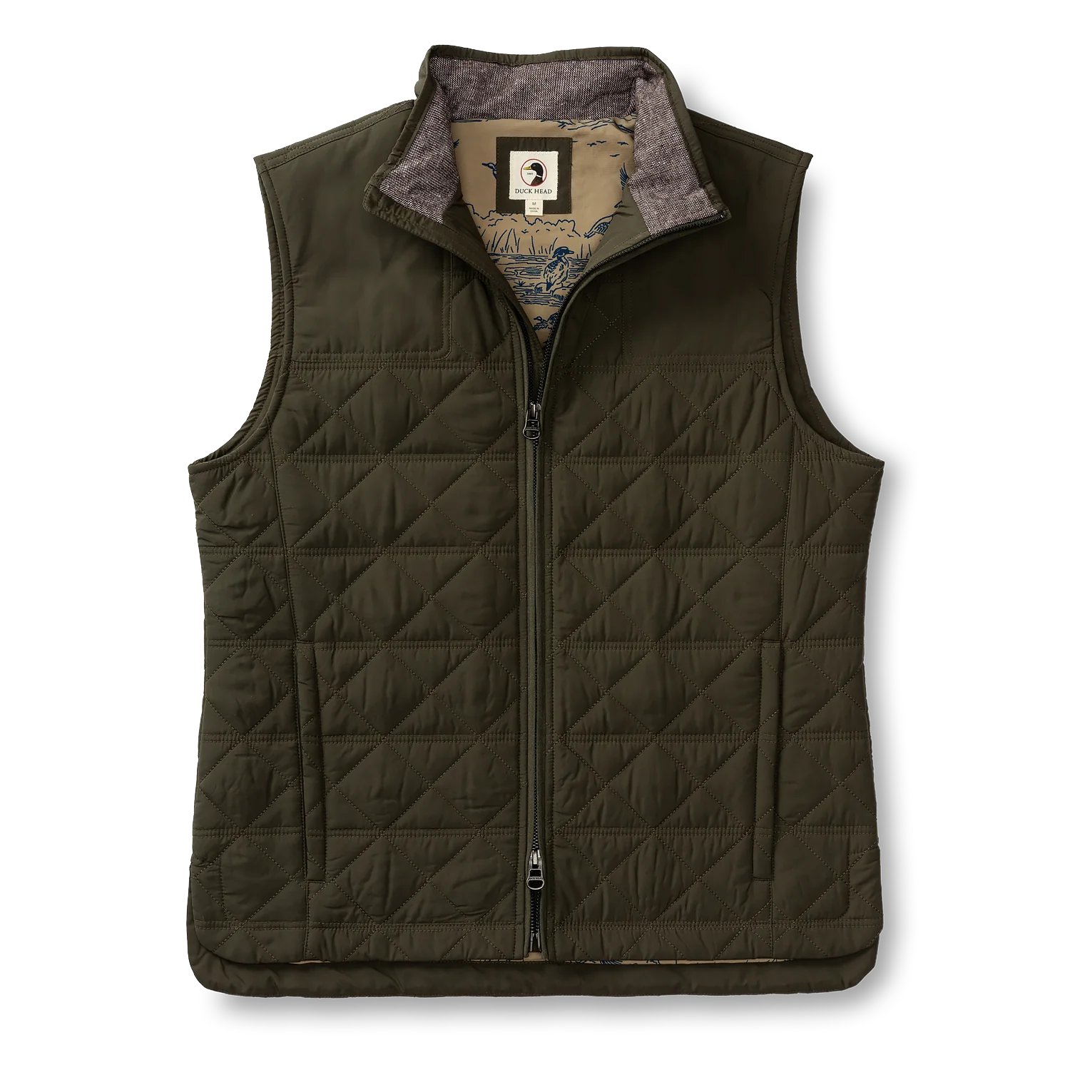 DUCK HEAD Mens Jackets DARK FOREST / L Duck head Fremont Performance Quilted Vest || David's Clothing D51034388