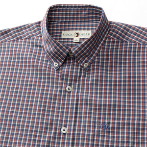 DUCKHEAD 11-Mat Men Woven Shi Duck Head Performance Poplin Sport Shirt || David's Clothing