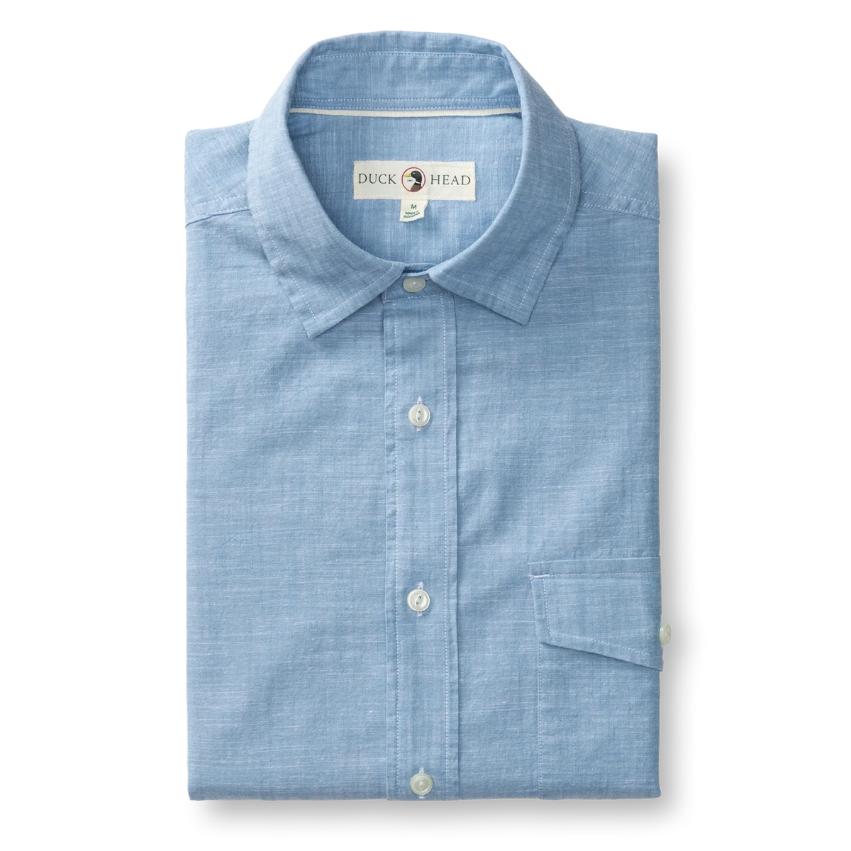 DUCKHEAD Men's Sport Shirt Duck Head Cotton Chambray Sport Shirt
