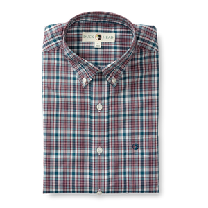 DUCKHEAD Men's Sport Shirt Duck Head Performance Poplin Sport Shirt Wallace Plaid || David's Clothing