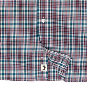 DUCKHEAD Men's Sport Shirt Duck Head Performance Poplin Sport Shirt Wallace Plaid || David's Clothing