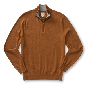 DUCKHEAD Men's Sweaters Duck Head Ridley Cotton Cashmere 1/4 Zip Sweater