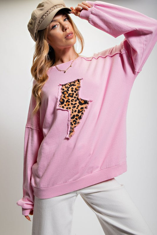 EASEL 21-Women's Knit Top Speed Of Light Crewneck Pullover || David's Clothing