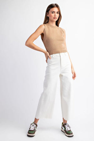 ee:some Women's Pants Mineral Washed Cropped Straight Leg Pants || David's Clothing