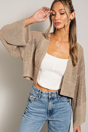 ee:some Women's Sweaters Eyelet Knit Cardigan || David's Clothing