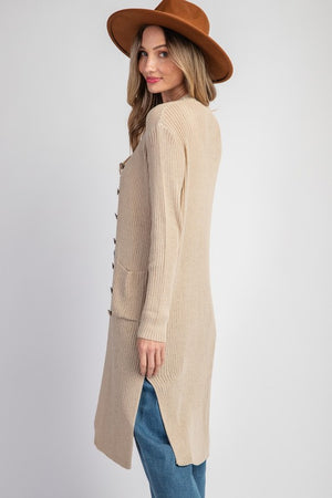 ee:some Women's Sweaters Long Sleeve Maxi Cardigan || David's Clothing