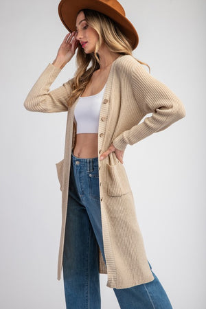 ee:some Women's Sweaters Long Sleeve Maxi Cardigan || David's Clothing