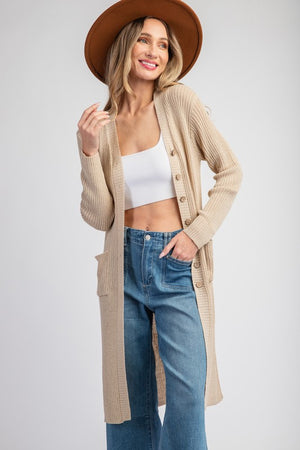 ee:some Women's Sweaters Long Sleeve Maxi Cardigan || David's Clothing