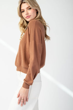 ee:some Women's Sweaters Solid Long Sleeve Sweater Top || David's Clothing