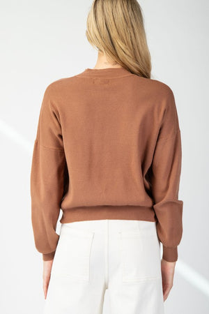 ee:some Women's Sweaters Solid Long Sleeve Sweater Top || David's Clothing