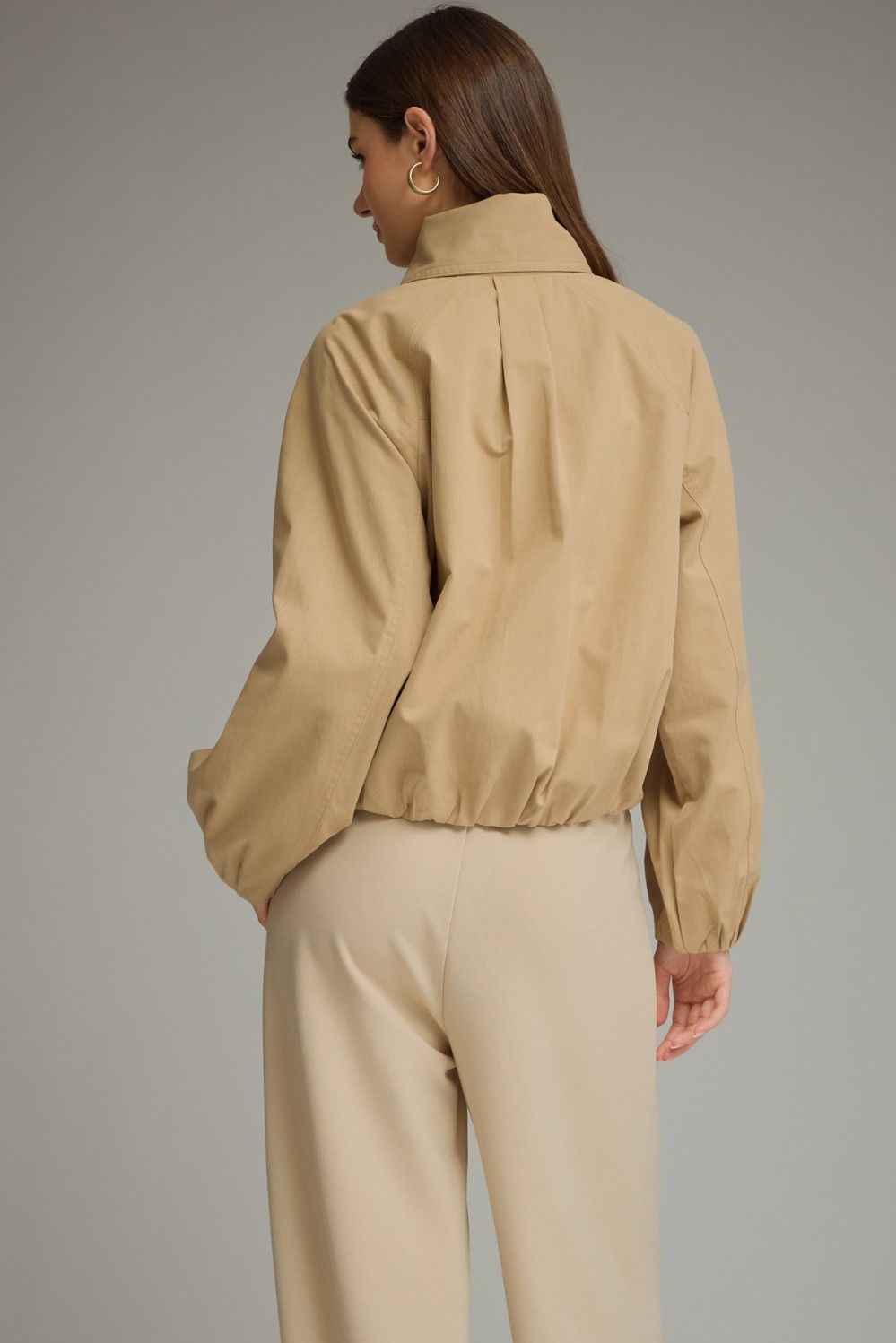 ENTRO INC Women Jackets Solid Long Sleeve Cropped Jacket
