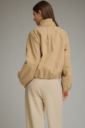 ENTRO INC Women Jackets Solid Long Sleeve Cropped Jacket