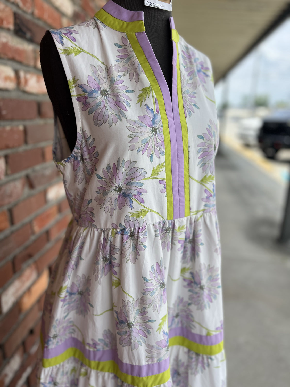 ENTRO INC Women's Dresses Lavender Lime Dress