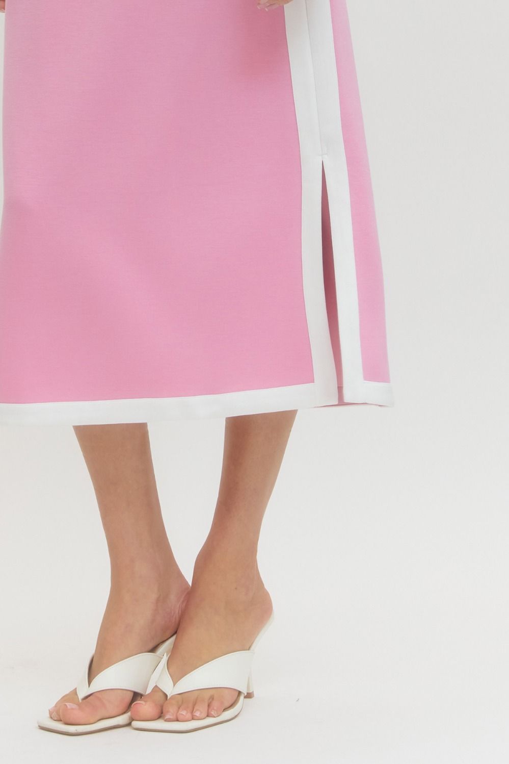 ENTRO INC Women's Dresses Solid Sleeveless Scuba Midi Dress