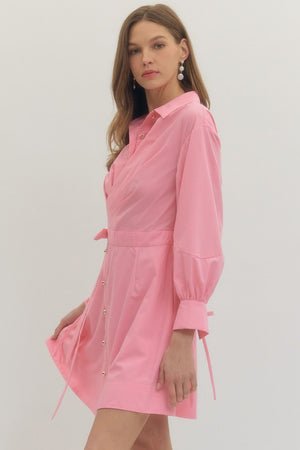 ENTRO INC Women's Dresses Tie Waist Mini Dress