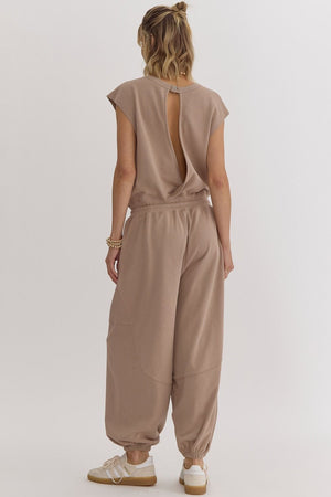 ENTRO INC Women's Jumpsuit Sleeveless Oversized Jumpsuit || David's Clothing