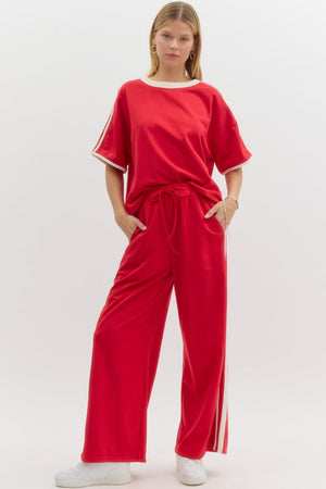 ENTRO INC Women's Pants High Waist Track Pants || David's Clothing