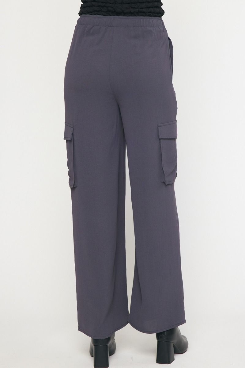 ENTRO INC Women's Pants High Waisted Utility Wide Leg Pants || David's Clothing