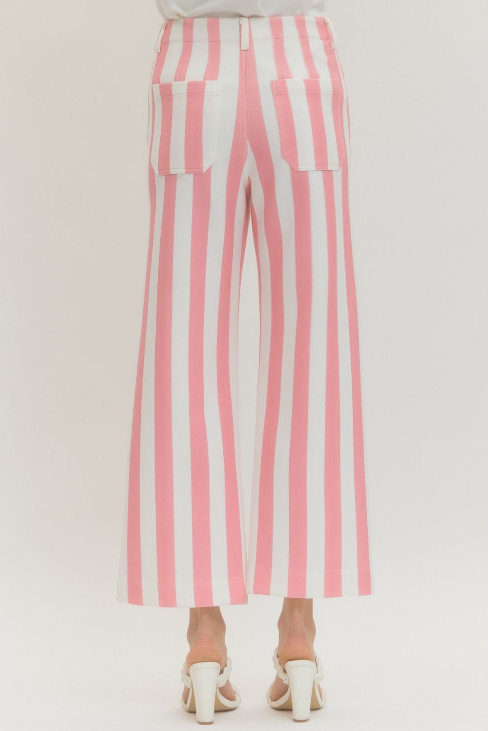 ENTRO INC Women's Pants Striped Flare Pants