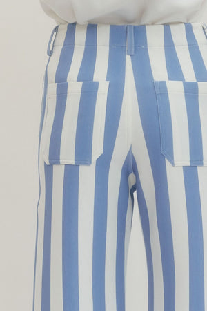 ENTRO INC Women's Pants Striped Flare Pants