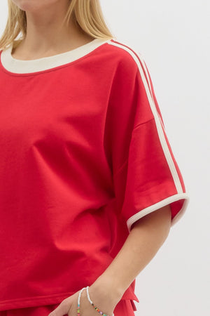 ENTRO INC Women's Top Oversized Athletic Top || David's Clothing