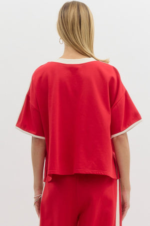 ENTRO INC Women's Top Oversized Athletic Top || David's Clothing