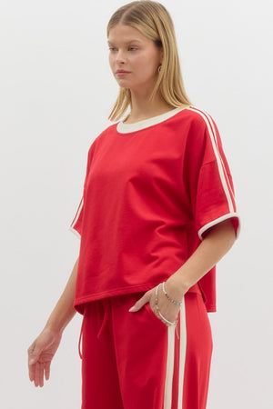 ENTRO INC Women's Top Oversized Athletic Top || David's Clothing