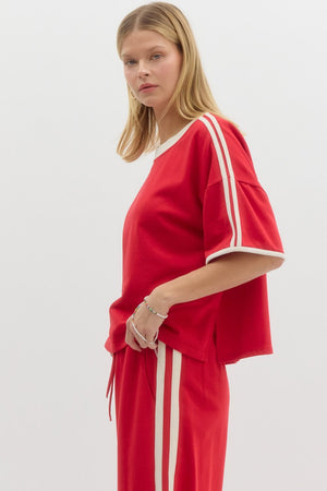 ENTRO INC Women's Top Oversized Athletic Top || David's Clothing