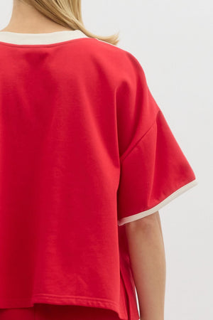 ENTRO INC Women's Top Oversized Athletic Top || David's Clothing