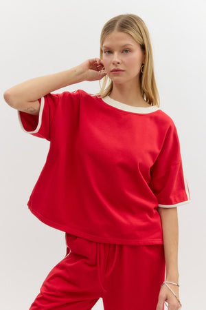 ENTRO INC Women's Top Oversized Athletic Top || David's Clothing