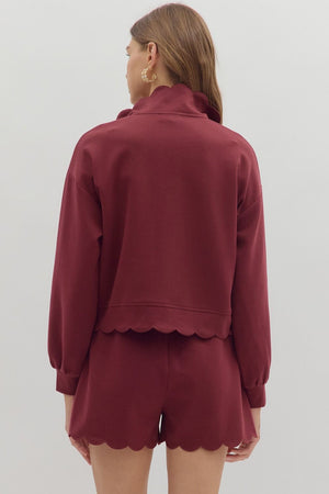 ENTRO INC Women's Top Solid Long Sleeve Snap Button Closure Pullover Top