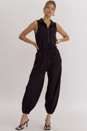 Sleeveless Jogger Style Jumpsuit