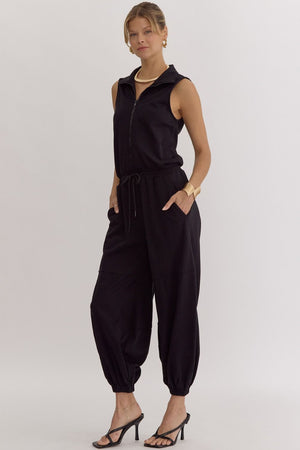 Sleeveless Jogger Style Jumpsuit