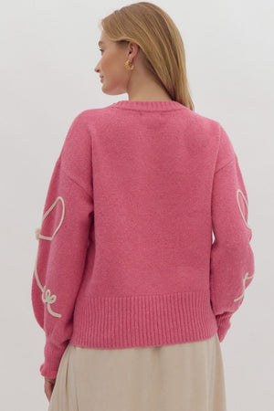 Thread Embroidery Oversized Sweatshirt