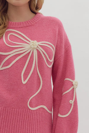 Thread Embroidery Oversized Sweatshirt