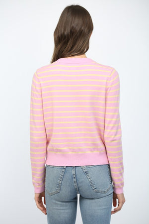 FATE BY LFD Women's Sweaters Stripe Button Closure Cardigan