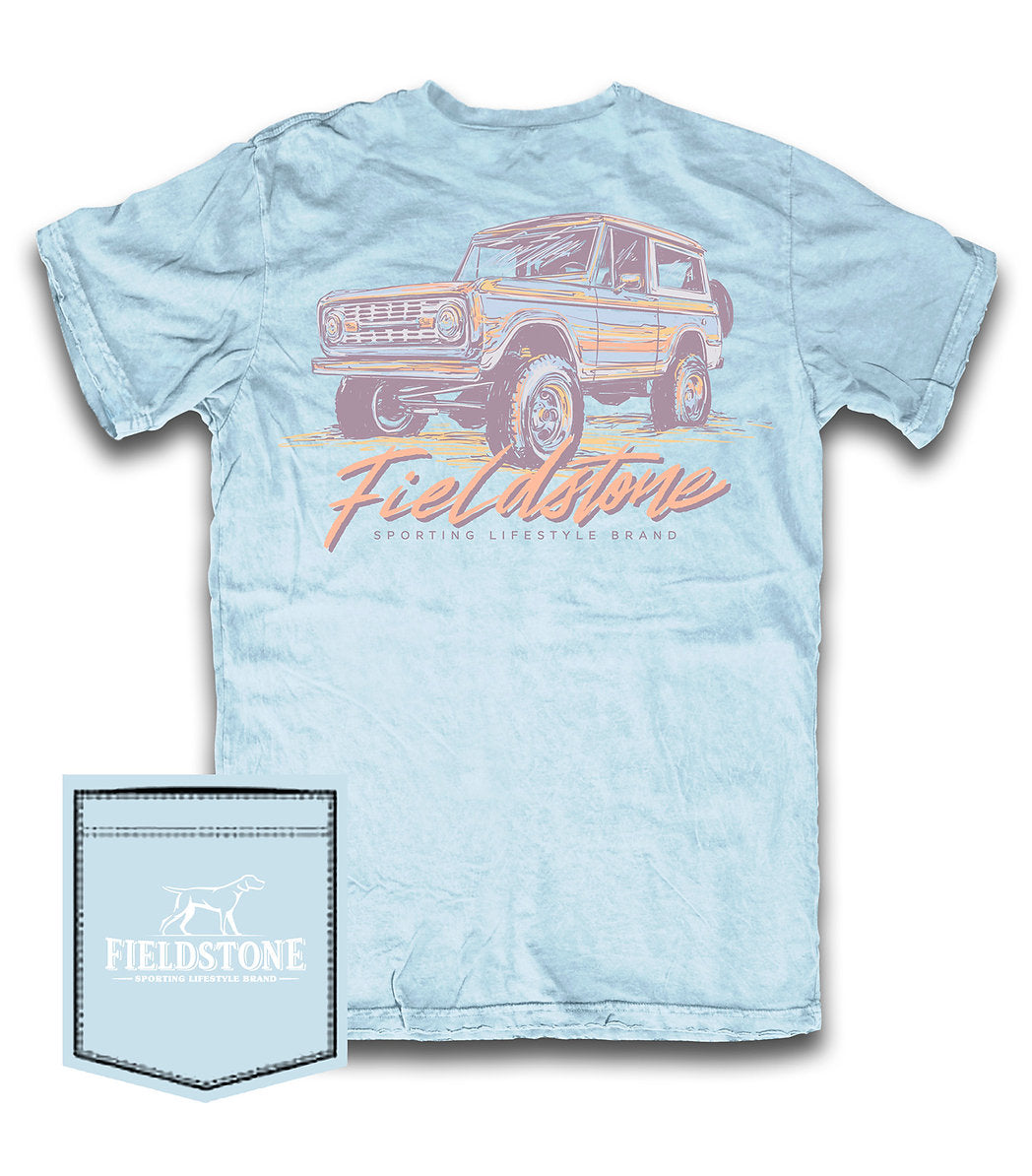 FIELDSTONE Kid's Tees Field Stone Youth Neon Bronco SS Tee || David's Clothing