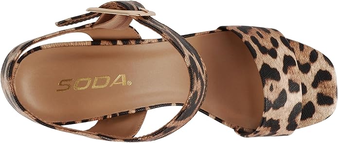 FORTUNE DYNAMIC Women's Shoes Macey Women's High Heel Platform Dress Sandal Open Square Toe