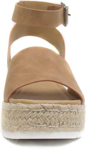 FORTUNE DYNAMIC Women's Shoes Soda Topic Espadrilles Flatform Wedge Casual Sandal