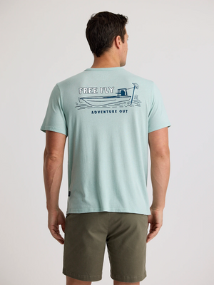 FREE FLY APPAREL Men's Tees Free Fly Lazy Tides Pocket Tee || David's Clothing