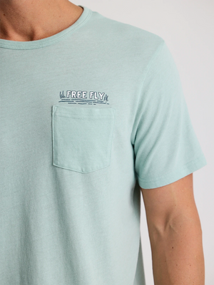 FREE FLY APPAREL Men's Tees Free Fly Lazy Tides Pocket Tee || David's Clothing