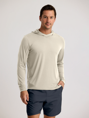 FREE FLY APPAREL Men's Tees HEATHER BIRCH / M Free Fly Men's Elevate Lightweight Hoodie || David's Clothing MELW033