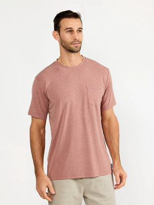 FREE FLY APPAREL Men's Tees HEATHER BRICK / M Free Fly Men's Bamboo Flex Pocket Tee || David's Clothing MFT602