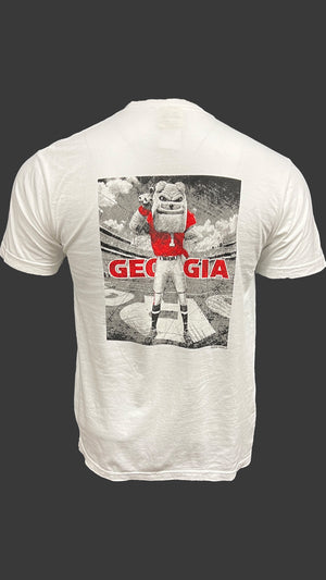 UGA Drawn Field Mascot Short Sleeve T-Shirt