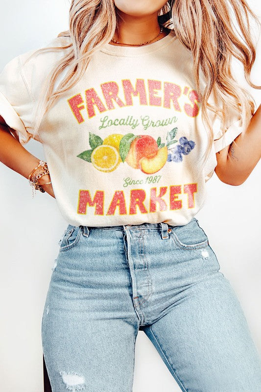 GOLDEN ROSE Women's Tee Farmer's Market Comfort Colors Tee || David's Clothing