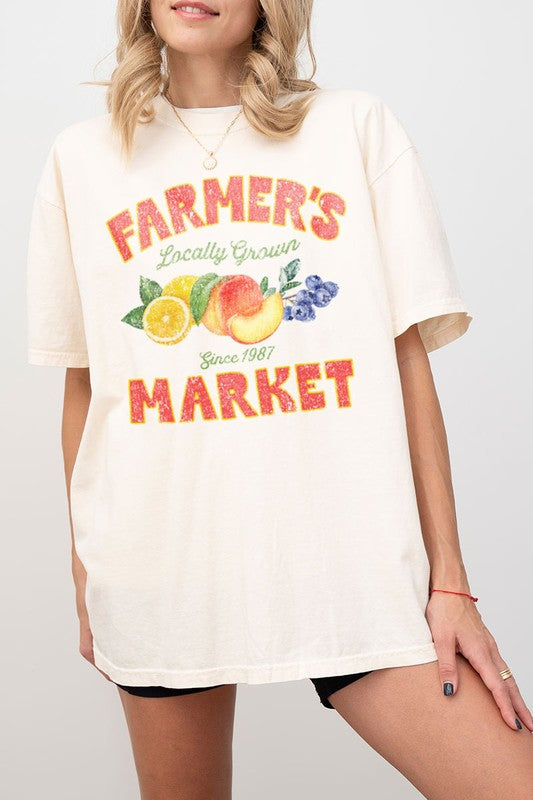GOLDEN ROSE Women's Tee Farmer's Market Comfort Colors Tee || David's Clothing
