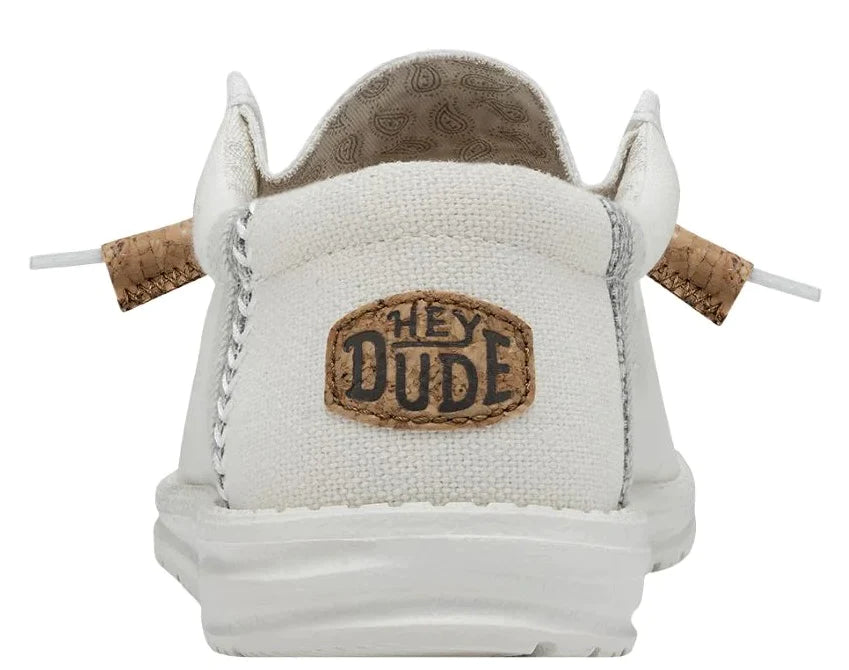 HEY DUDE Men's Shoes hey Dude Men's Wally Break Stitch White || David's Clothing
