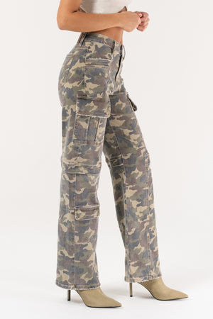 HIDDEN JEANS Women's Jeans Hidden Jeans Camo Stretch 31in Inseam Straight || David's Clothing