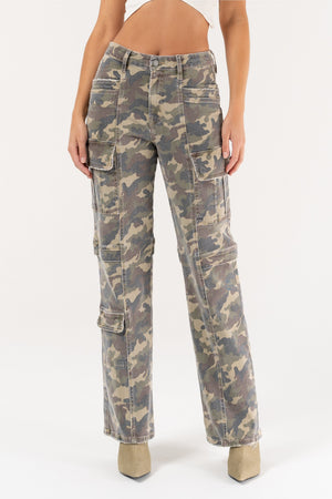 HIDDEN JEANS Women's Jeans Hidden Jeans Camo Stretch 31in Inseam Straight || David's Clothing